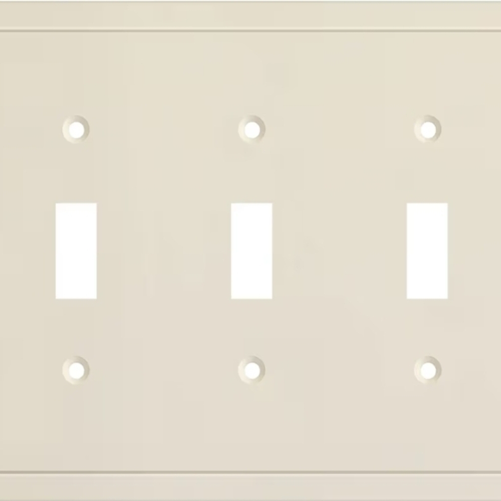 3-Pack Modern Decorative Wall Plate Switch Outlet Cover Durable Solid Zinc Alloy